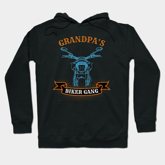 Grandpa's Biker Gang Father's Day Hoodie by DwiRetnoArt99